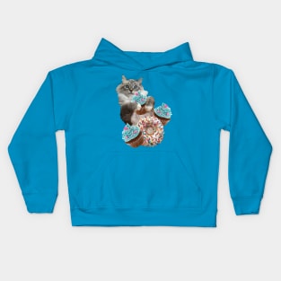 Donut Cupcake Cat Kids Hoodie